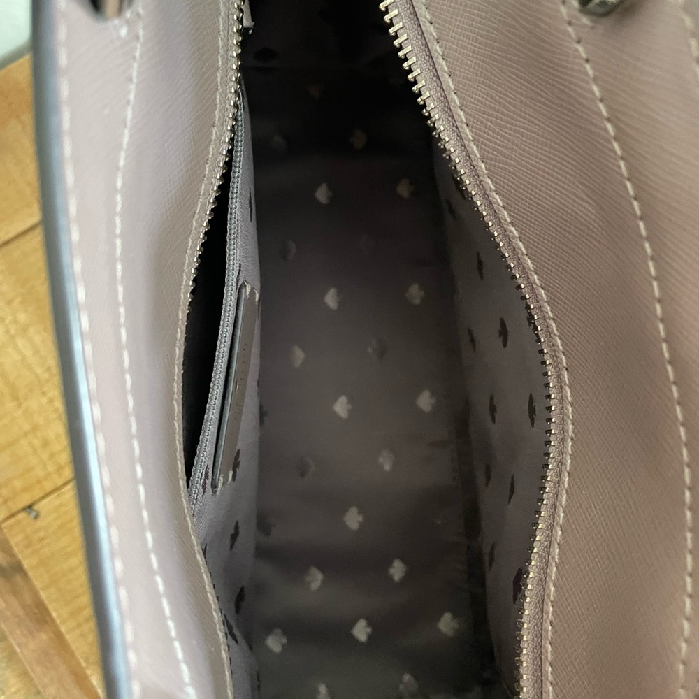 Kate Spade Saffiano leather satchel mauve color CLEAN - Picture 8 of 10